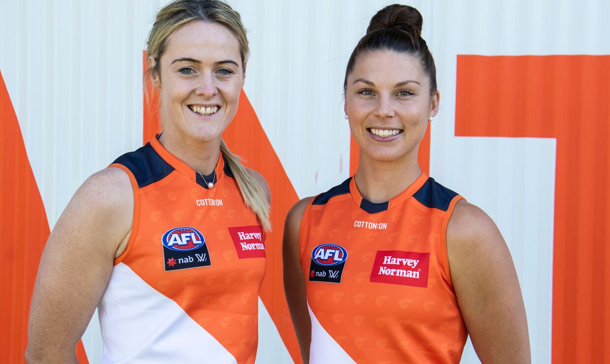 SLIDER-AFLWrookies.jpg Gaelic Football star Yvonne Bonner and former GIANTS Netballer Taylah Davies have joined the GIANTS as rookie signings for the 2019 AFL Women’s season. - AFLW,GWS Giants